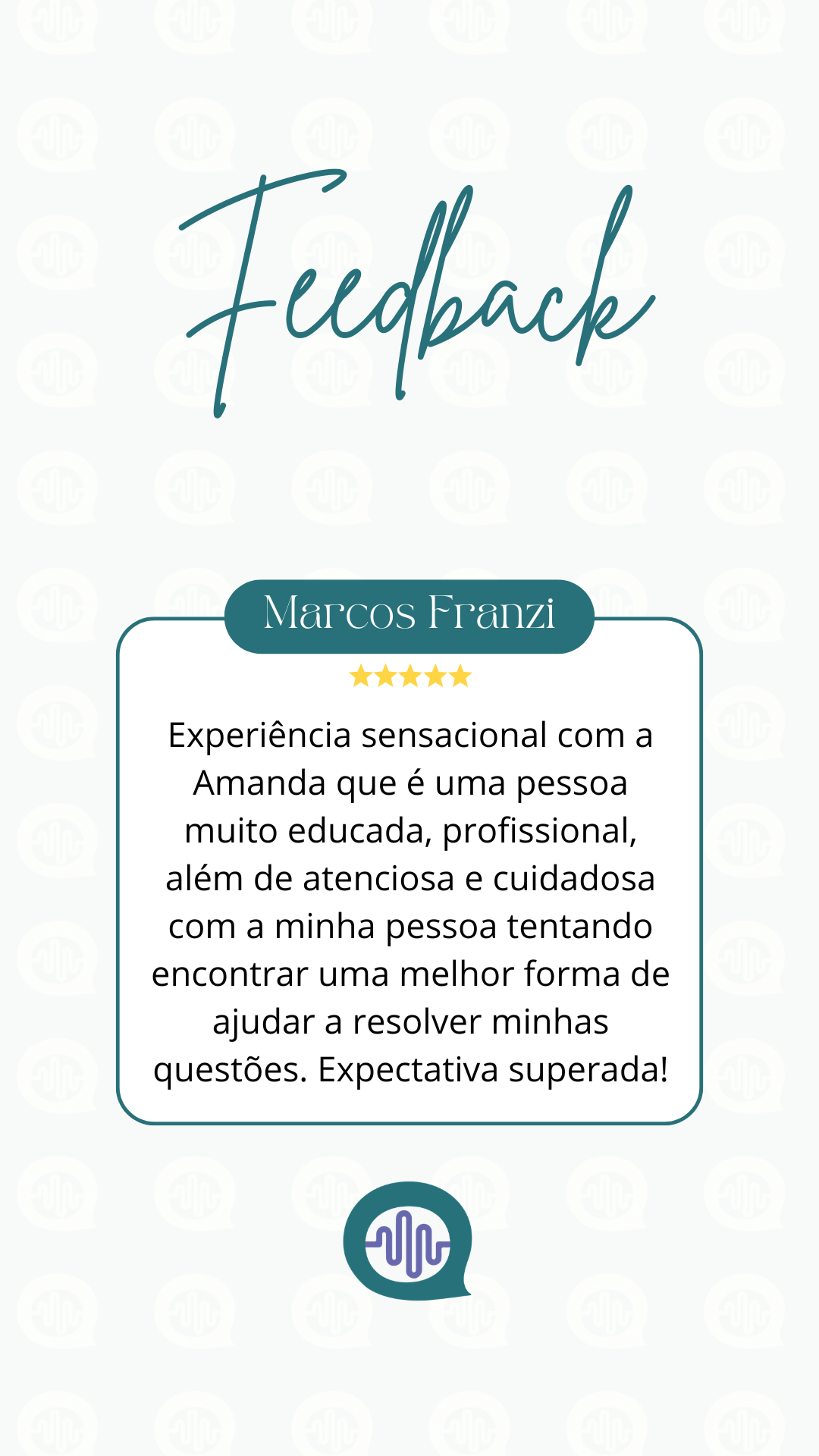 Depoimento de paciente 7 de 9 — avaliação via WhatsApp