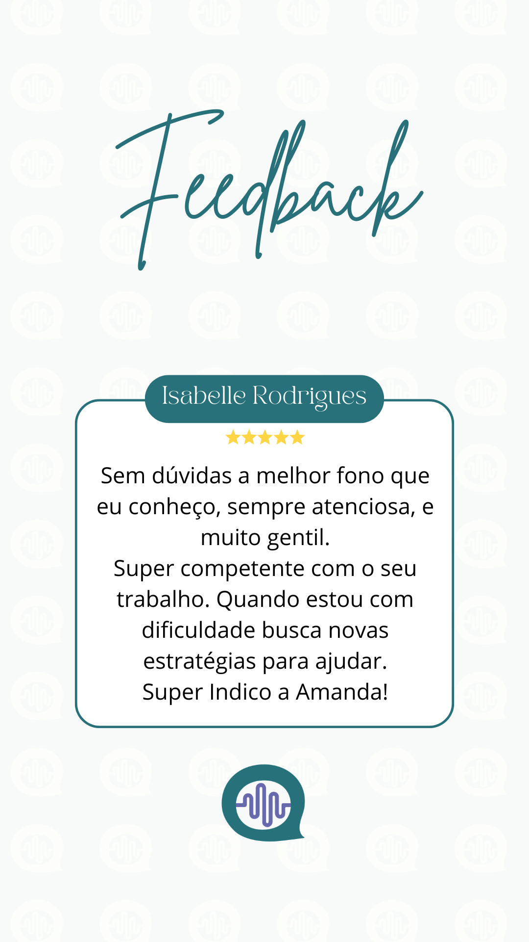 Depoimento de paciente 8 de 9 — avaliação via WhatsApp